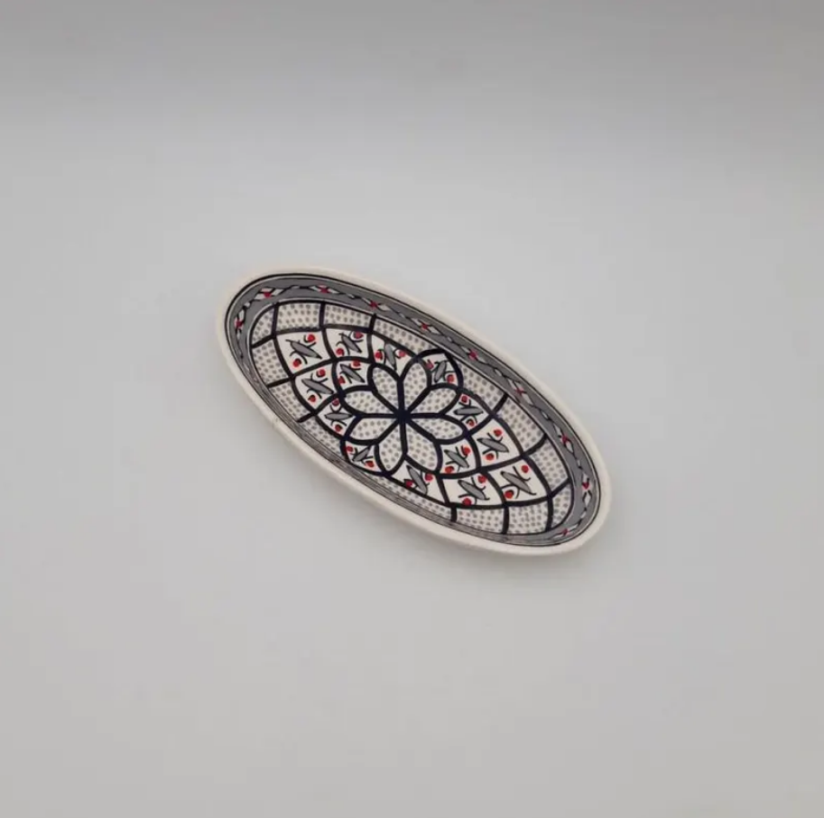 Plat ovale Bakir gris